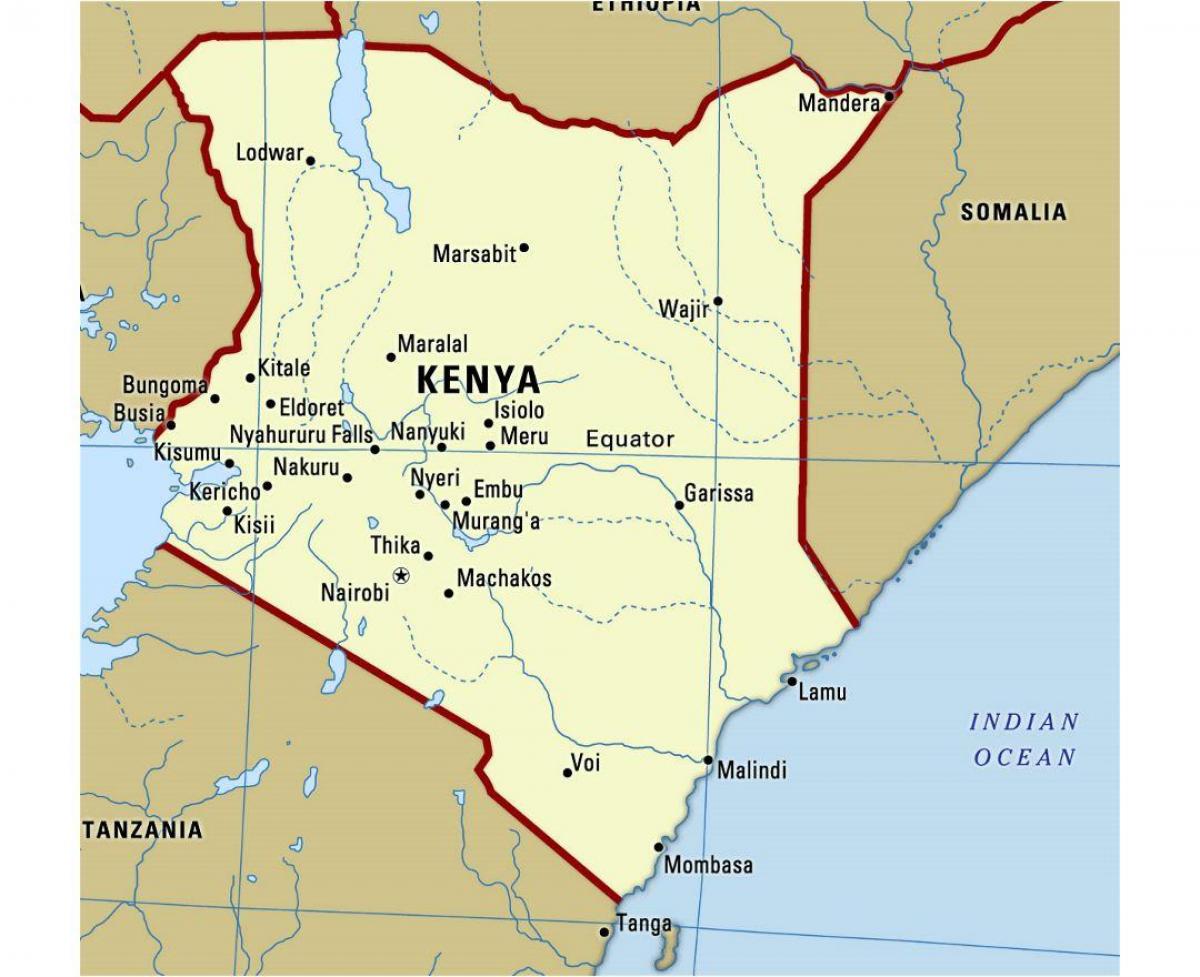המשווה בקניה מפה