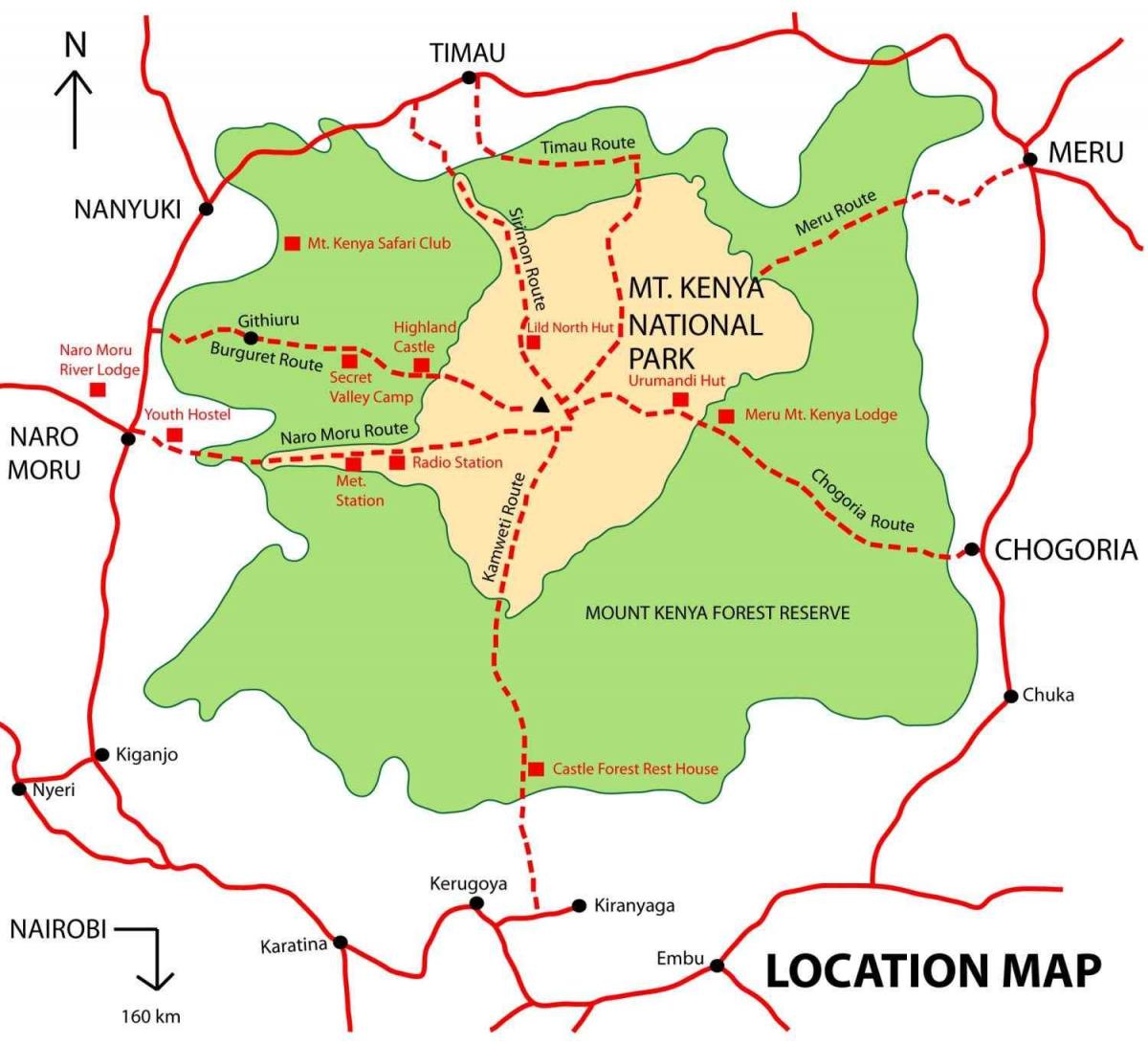 מפה של הר קניה
