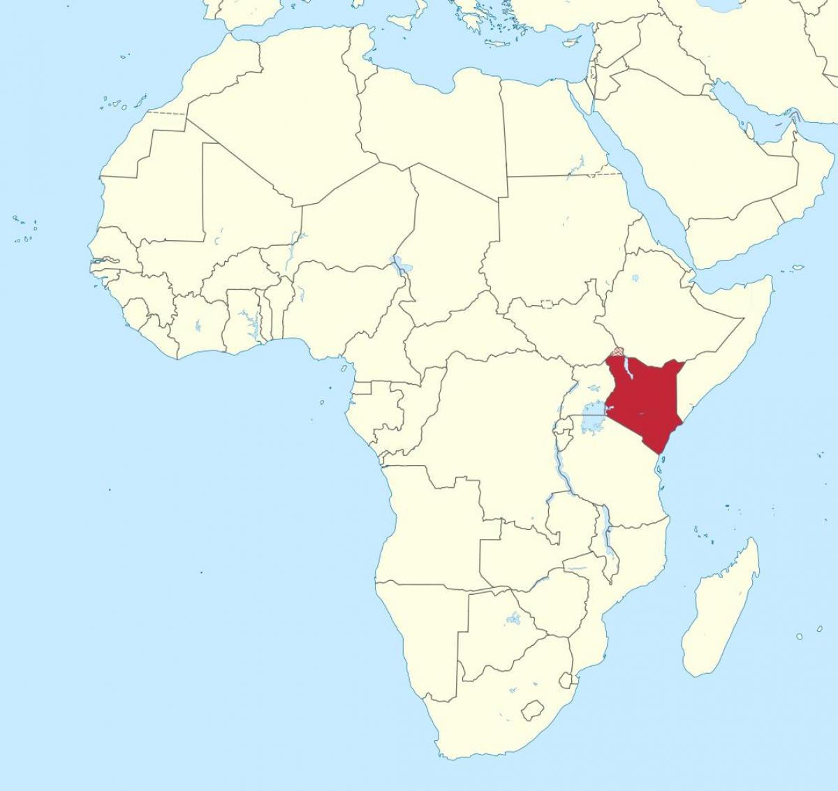 מפה של אפריקה מראה קניה