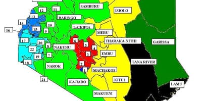 מפה של kisumu, קניה