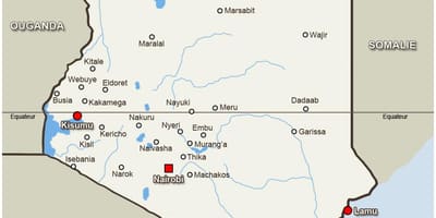 מפה של kitale, קניה