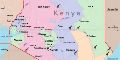 מפה גדולה של קניה