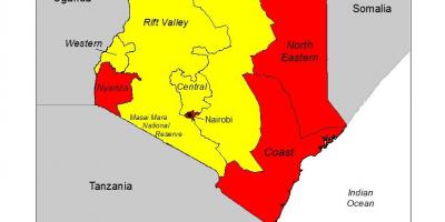 מפה של קניה מלריה